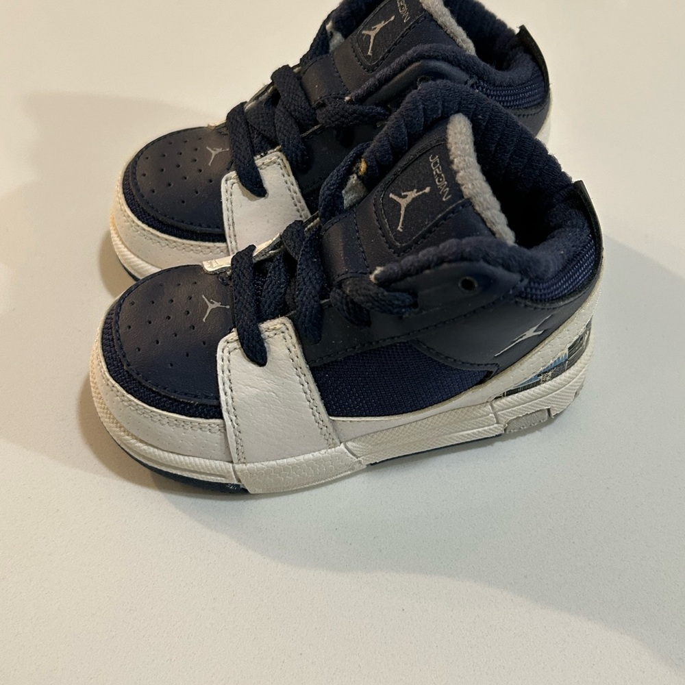 Jordan Kids Navy and White Sneakers